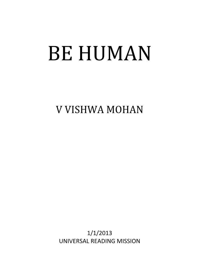 Be Human